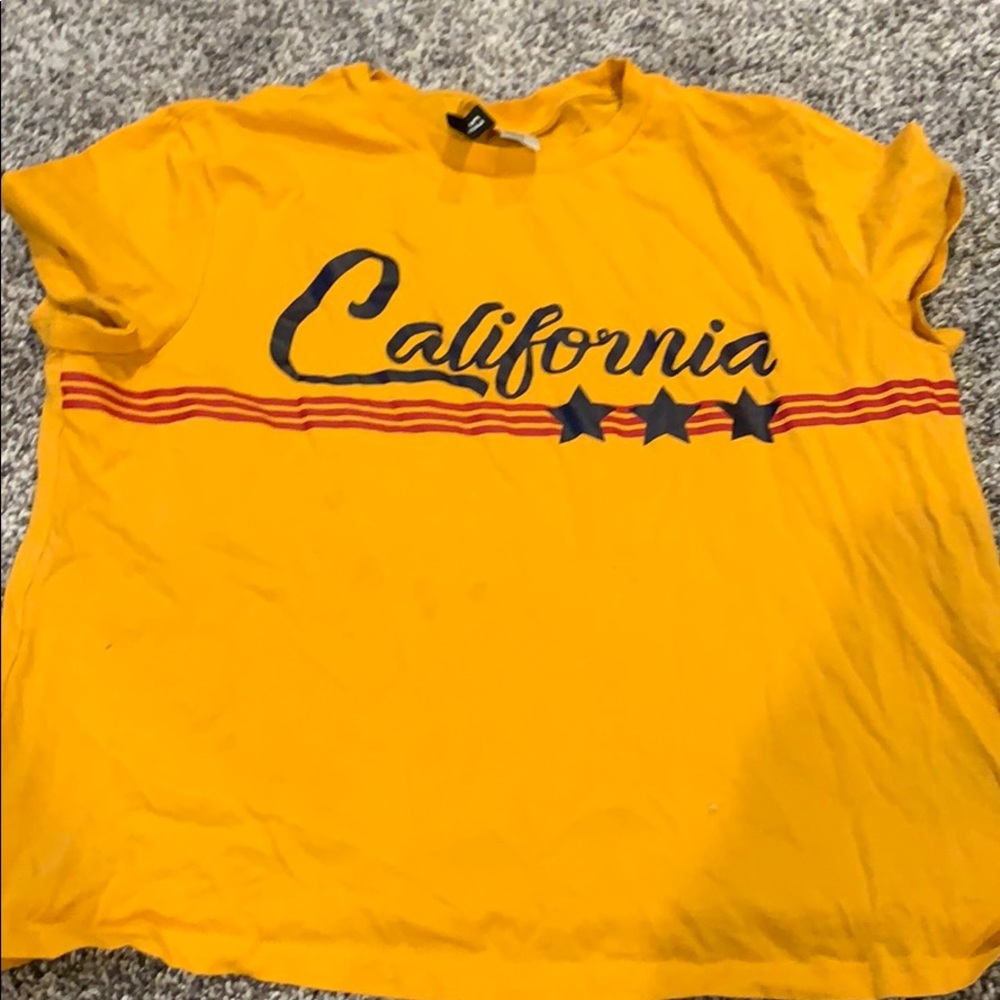 Yellow crop top